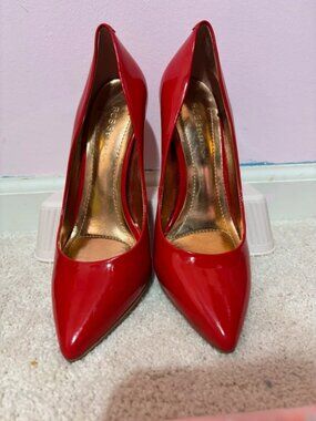 Red & Gold High Heels (Small Scuffs)
